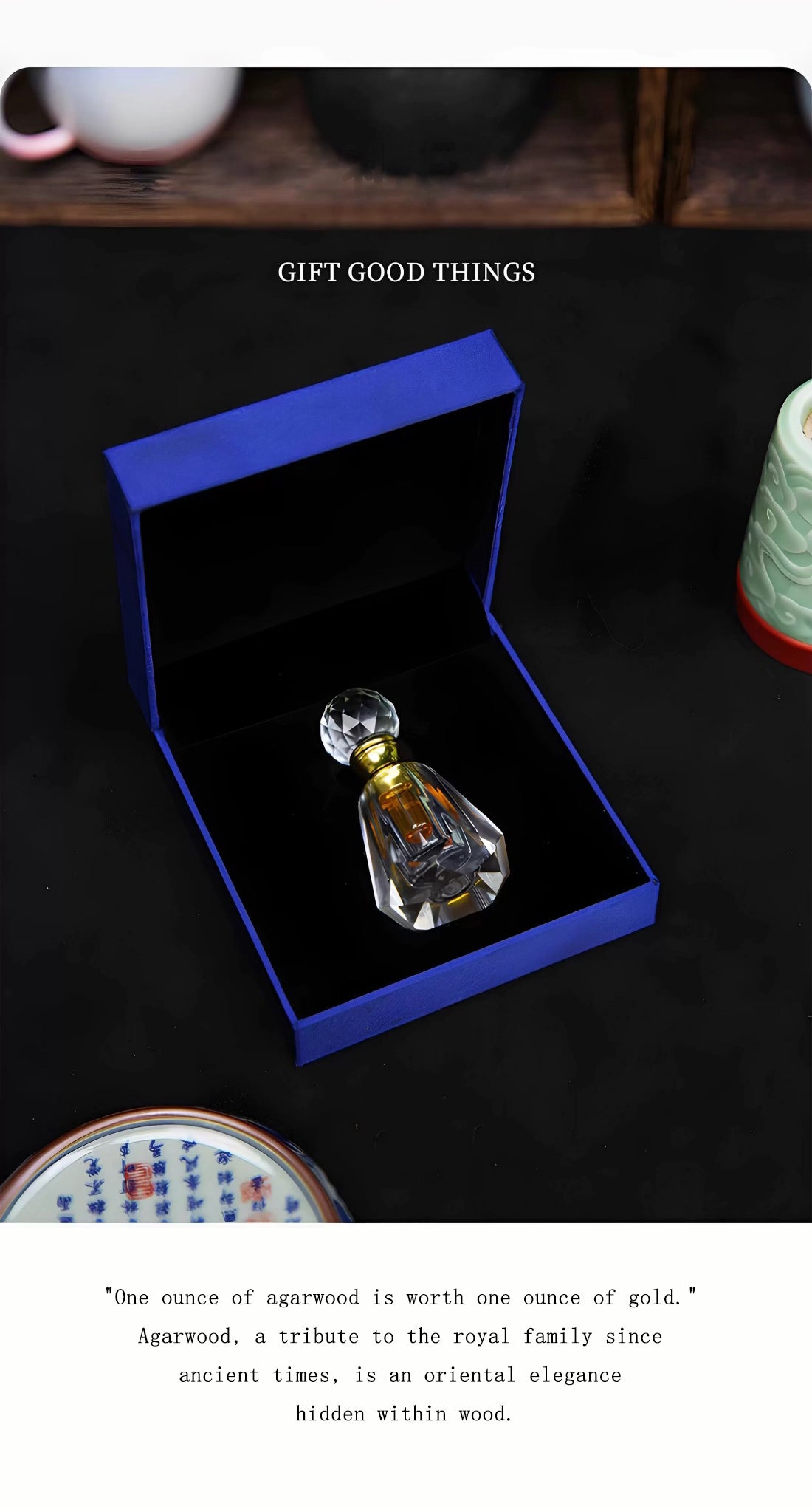 Baisonet 1ml agarwood essential oil, natural log agarwood essential oil aromatherapy