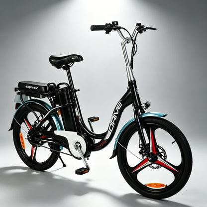 Drive V3 Electric Bicycle | 50-80km Long Range, LTA Approved E-Bike