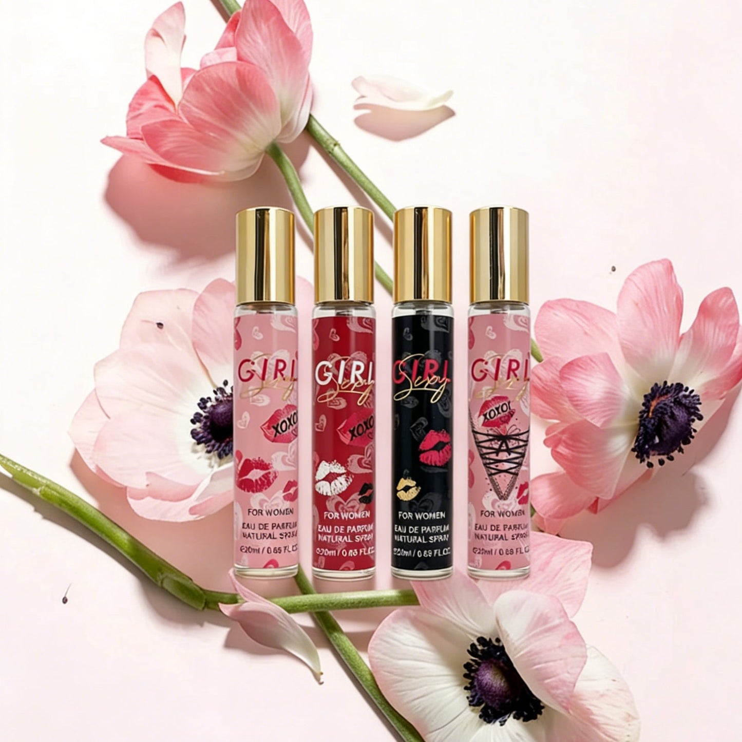 Women's Perfume set - Floral and Fruity - Lasting and fresh, for daily life, dating and gifts,Valentine's Day,Thanksgiving,Christmas - 20ml*4