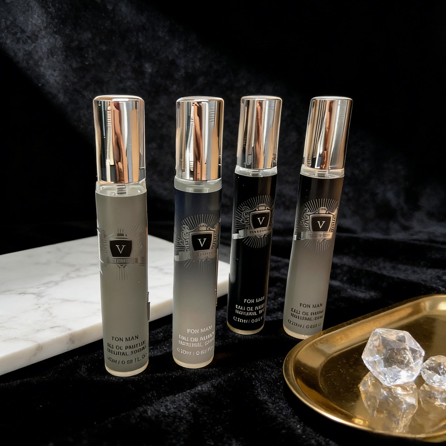 Men's Perfume, 4 Counts/set Aquatic Wooden Scented Perfume. Longlasting Portable Fragrance for Men,Birthday Gift, Father's Day,Valentine's Day,Perfumes for Men Cologne for Men