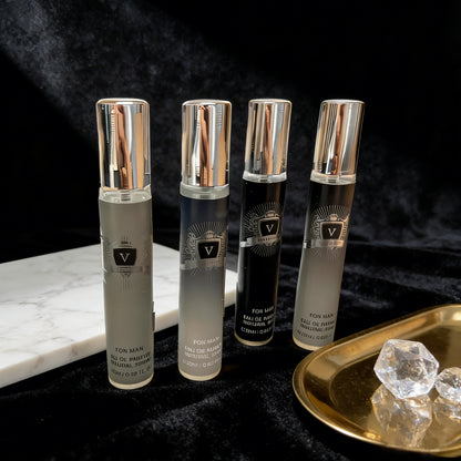 Men's Perfume, 4 Counts/set Aquatic Wooden Scented Perfume. Longlasting Portable Fragrance for Men,Birthday Gift, Father's Day,Valentine's Day,Perfumes for Men Cologne for Men