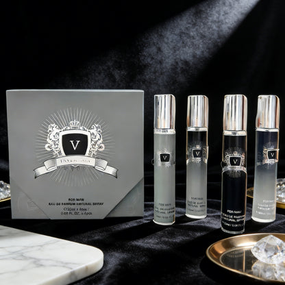 Men's Perfume, 4 Counts/set Aquatic Wooden Scented Perfume. Longlasting Portable Fragrance for Men,Birthday Gift, Father's Day,Valentine's Day,Perfumes for Men Cologne for Men