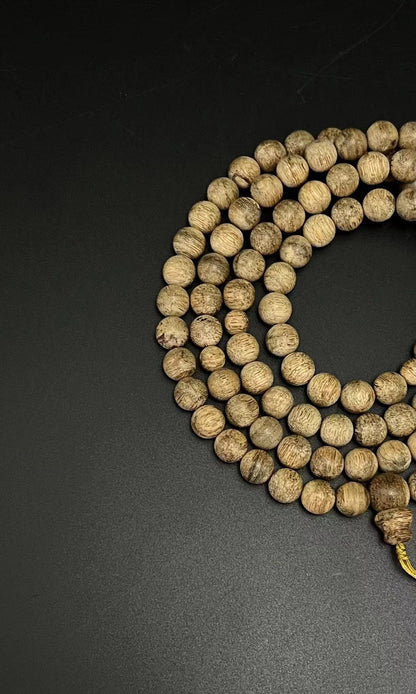 Zen Dear Unisex Natural Qinan Agarwood Prayer Beads Tibetan Buddhism Mala Bracelet Necklace Bead