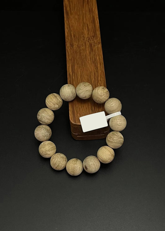 16mm Sandalwood Mala Beads Bracelet,  Handmade Natural Wooden Beads, Meditation & Yoga Jewelry, Gift for Men and Women