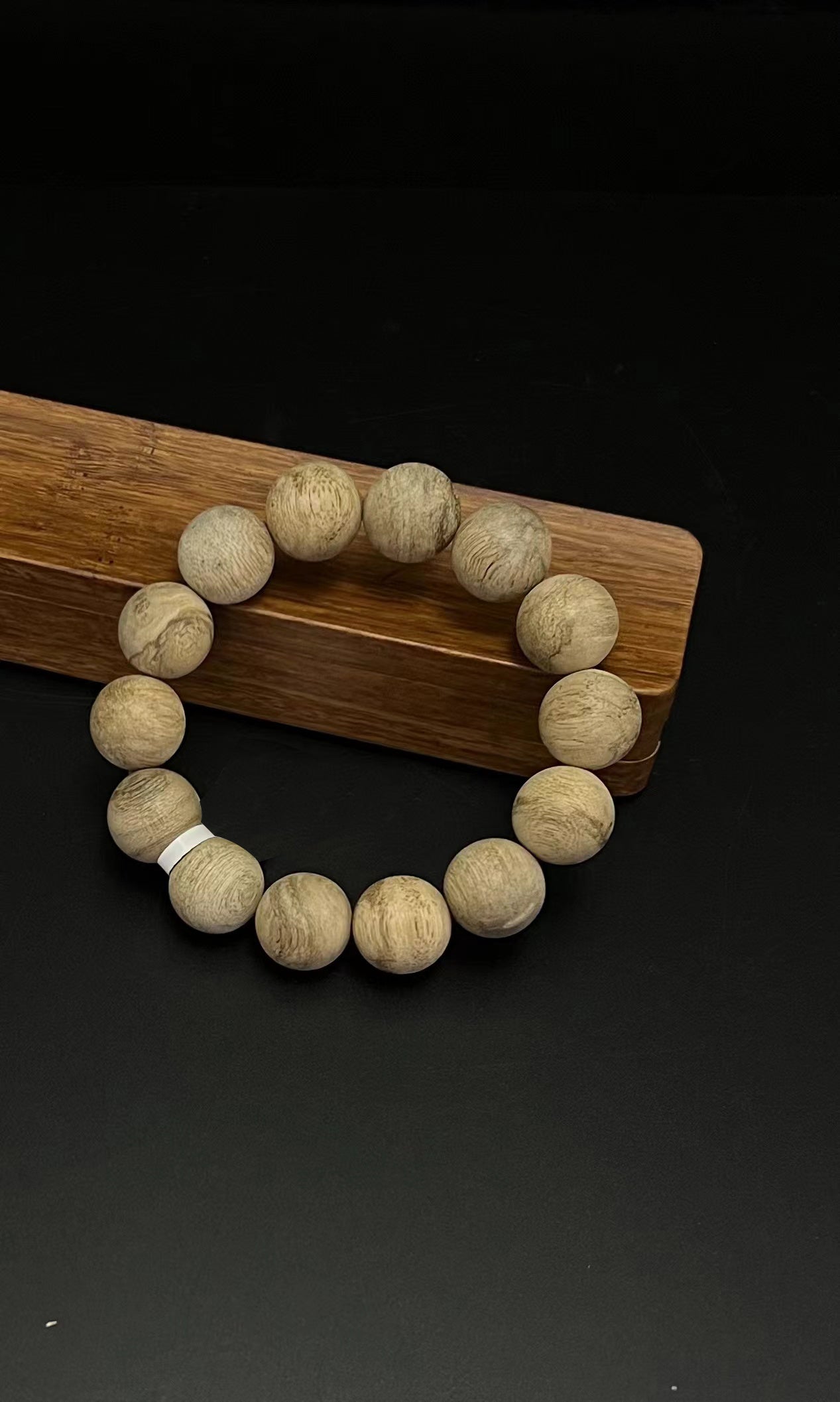 16mm Sandalwood Mala Beads Bracelet,  Handmade Natural Wooden Beads, Meditation & Yoga Jewelry, Gift for Men and Women