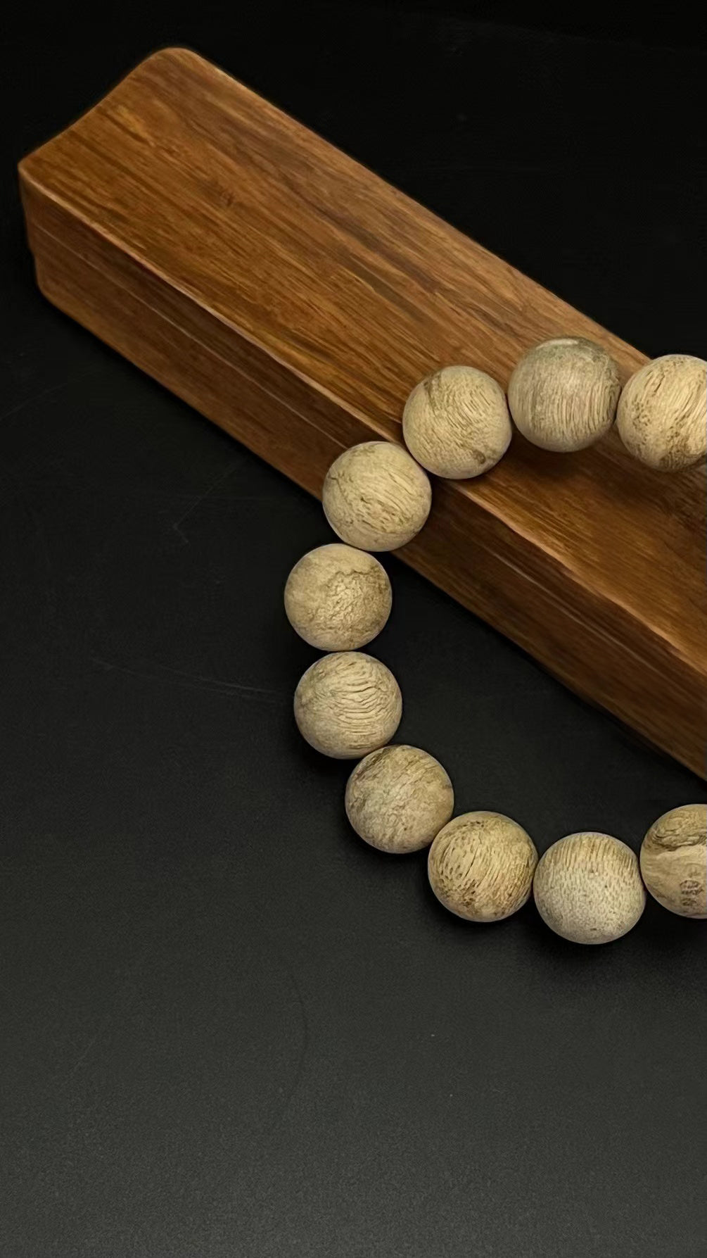 16mm Sandalwood Mala Beads Bracelet,  Handmade Natural Wooden Beads, Meditation & Yoga Jewelry, Gift for Men and Women