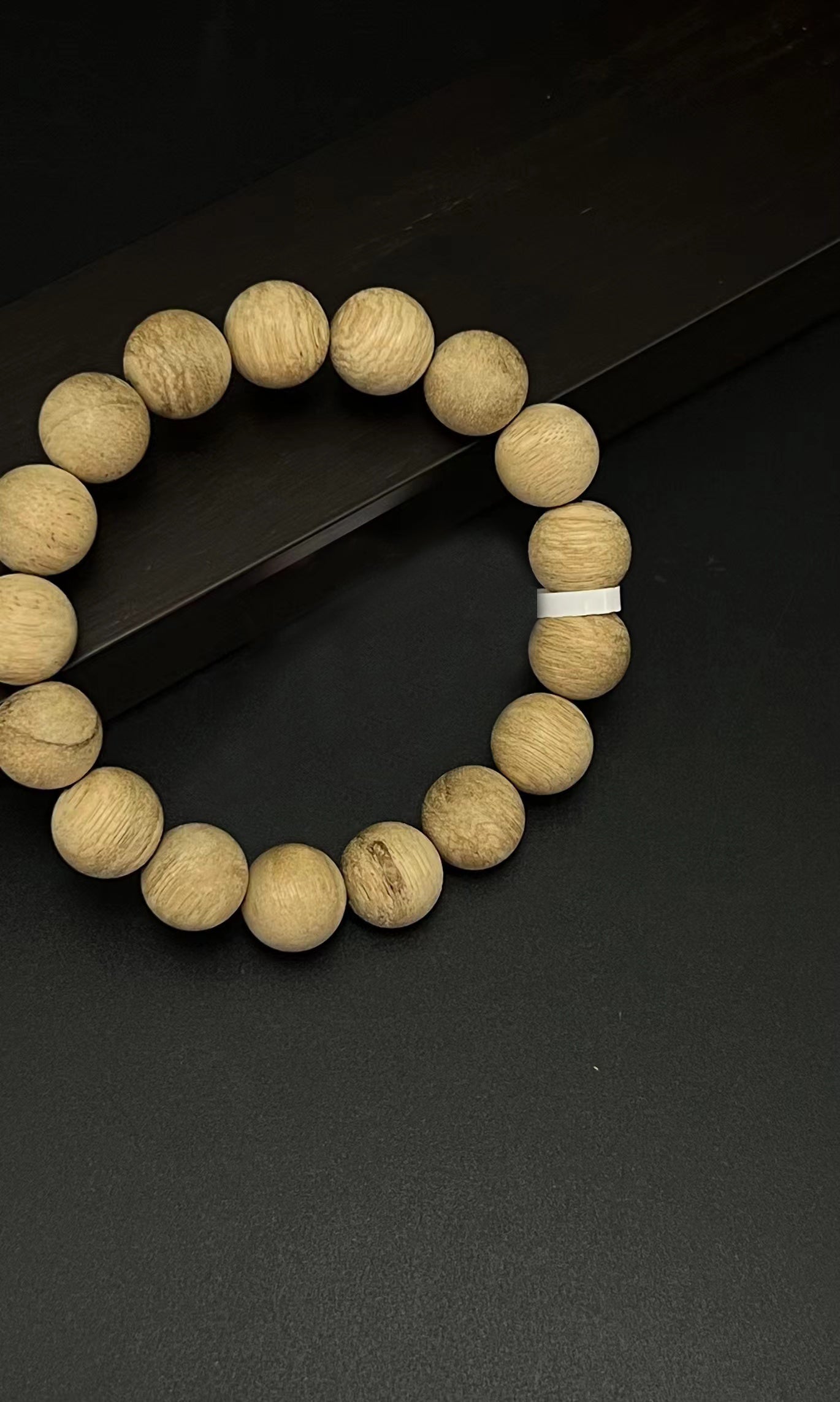12mm Sandalwood Mala Beads Bracelet,  Handmade Natural Wooden Beads, Meditation & Yoga Jewelry, Gift for Men and Women