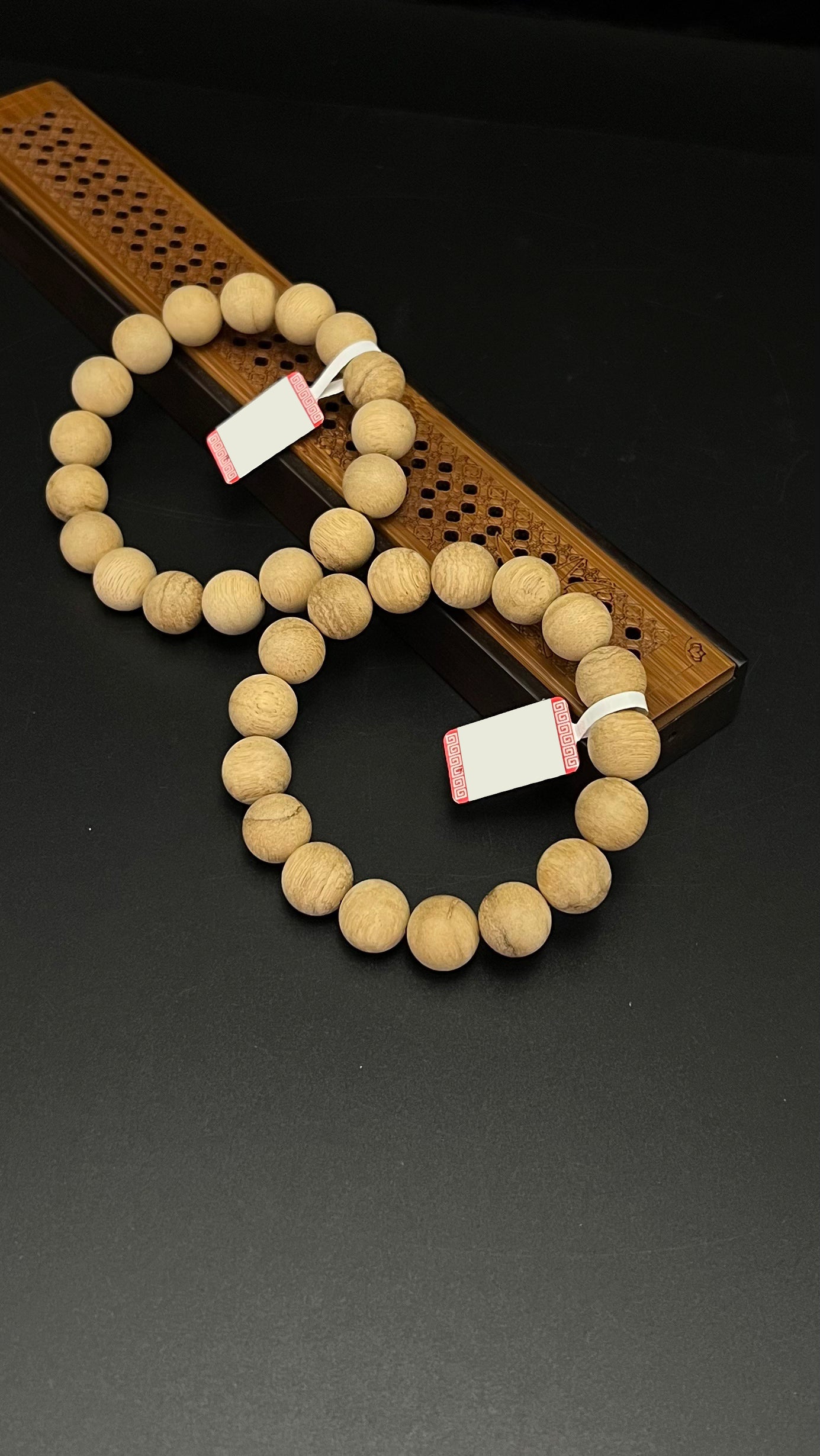 12mm Sandalwood Mala Beads Bracelet,  Handmade Natural Wooden Beads, Meditation & Yoga Jewelry, Gift for Men and Women