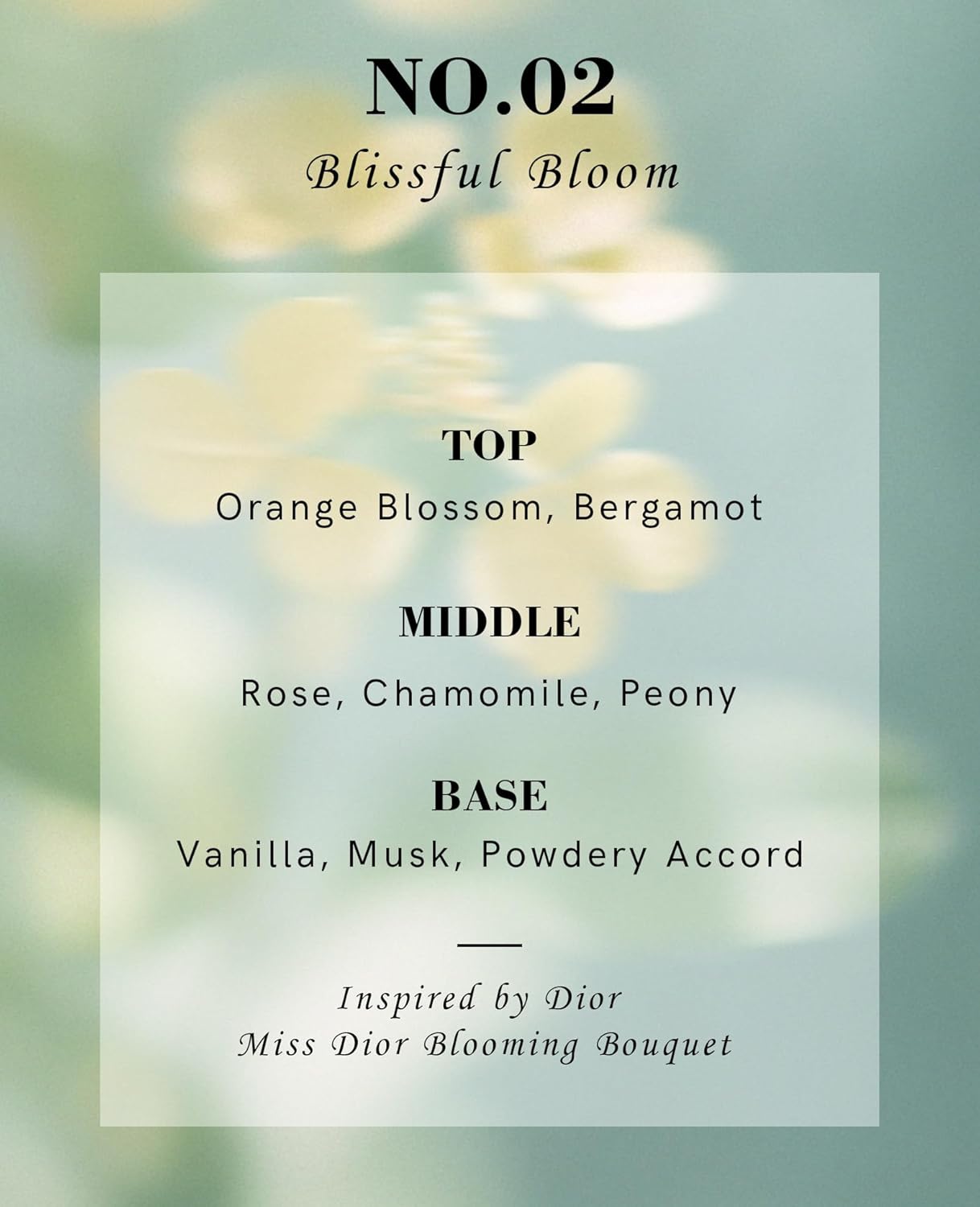 NO.02-Women's perfume, soft and long-lasting fragrance, fresh and floral perfume for women, with notes of vanilla, rose, and orange blossom, feminine travel size, 0.34 oz travel size