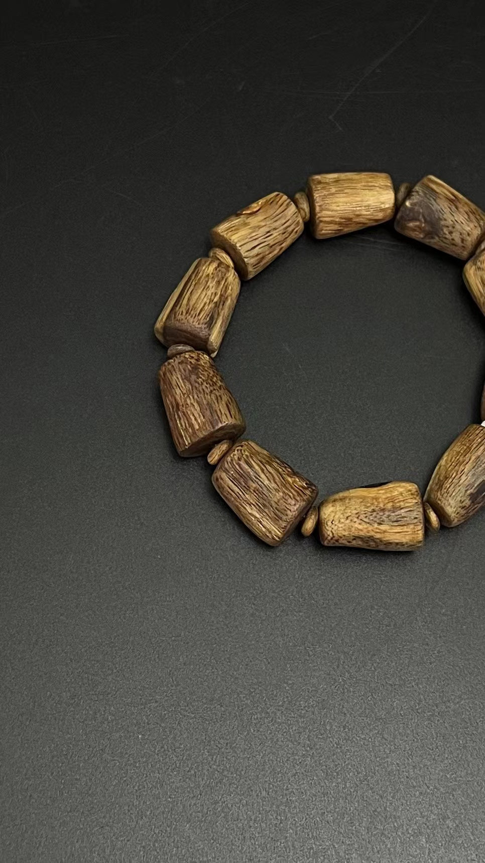 10 Beads QiNan Scarred Agarwood Bracelet - Symbol of Harmony, Lucky Charm for Daily Wear