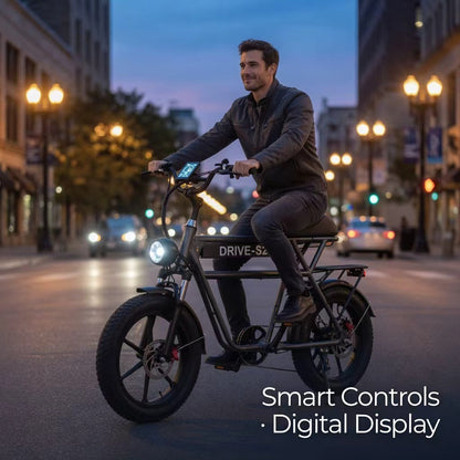 Drive S2 | UL2272 Certified Seated Electric Scooter, 50-60km Long Range, 250W Motor, 16" Fat Tire, LTA Approved for Commuting & Leisure