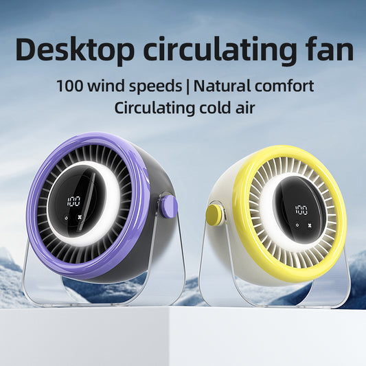 Smart AI Air Circulator Fan with App Control – Ultra Quiet, 100-Speed Cooling for Home & Travel