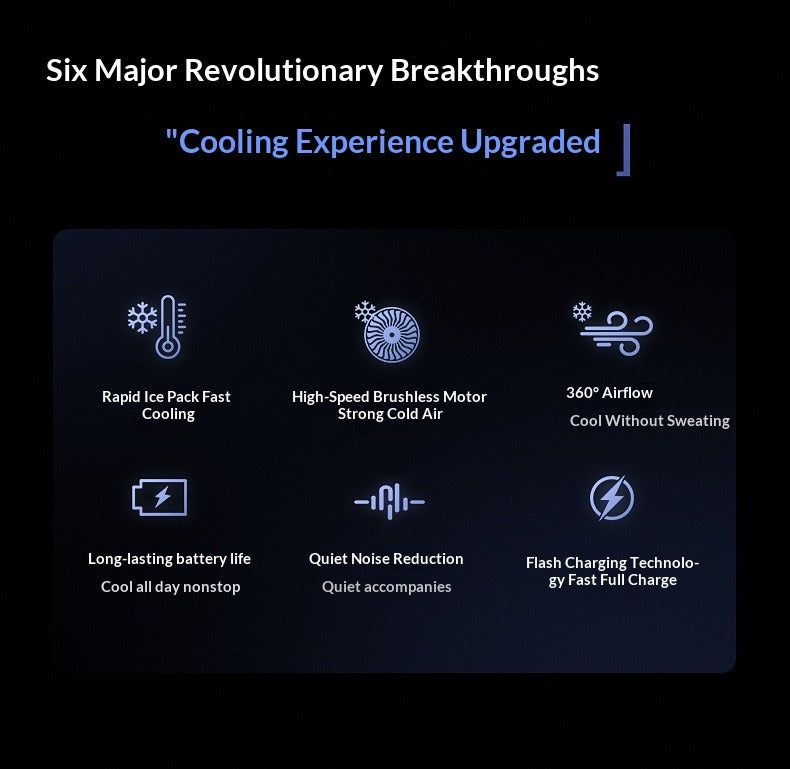 Ice Compress Handheld Fan, 100-Speed Adjustable, 360° Wide-Area Wind, Rechargeable Mini Fan with Phone Holder, Airplane-Allowed for Summer Travel & Home Use