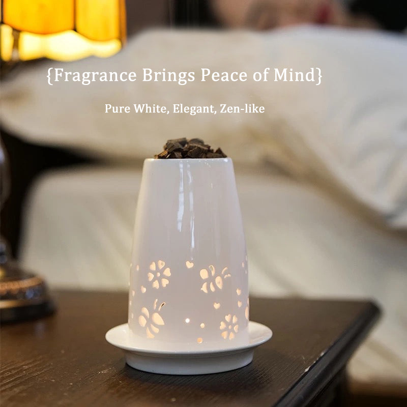 Baisonet Agarwood Ceramic Aroma Lamp - Indoor Incense Burner and Gift Set