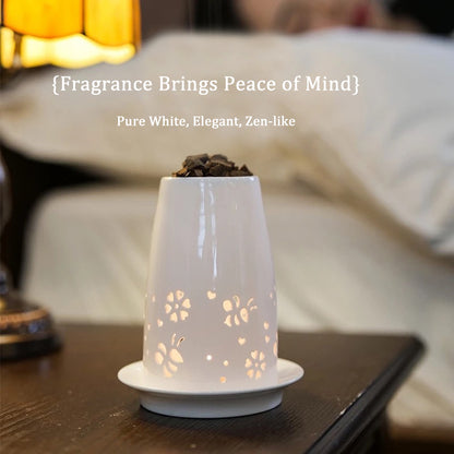 Baisonet Agarwood Ceramic Aroma Lamp - Indoor Incense Burner and Gift Set