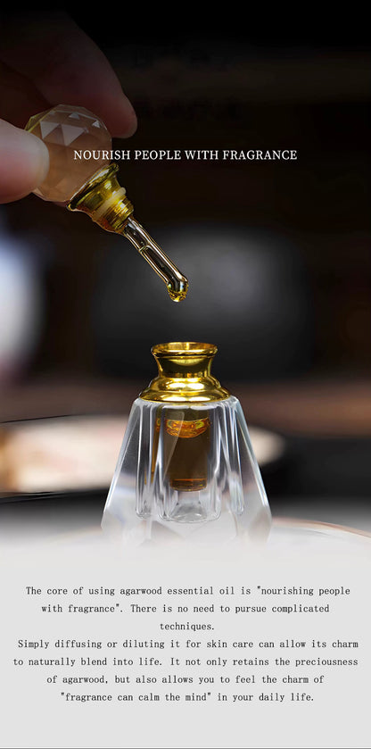 Baisonet 1ml agarwood essential oil, natural log agarwood essential oil aromatherapy