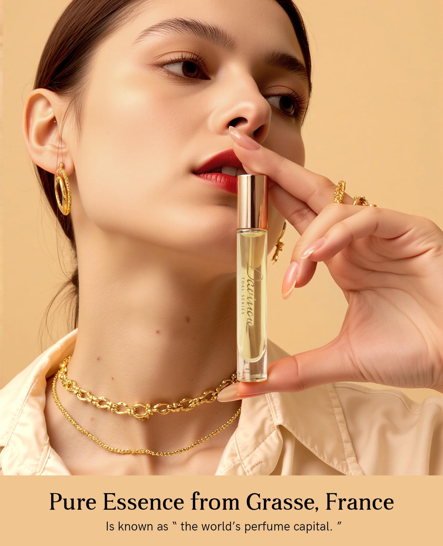 NO.02-Women's perfume, soft and long-lasting fragrance, fresh and floral perfume for women, with notes of vanilla, rose, and orange blossom, feminine travel size, 0.34 oz travel size