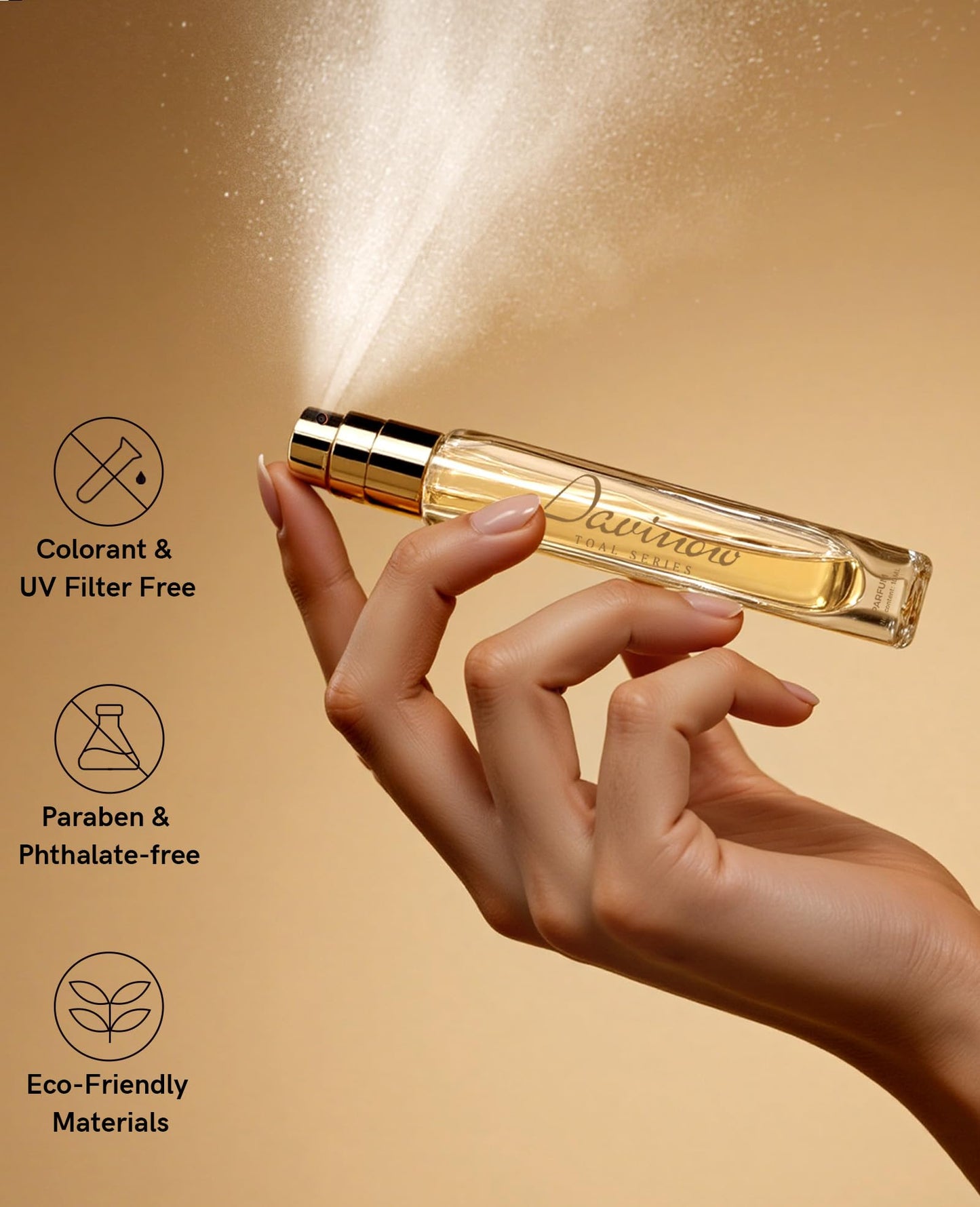 NO.02-Women's perfume, soft and long-lasting fragrance, fresh and floral perfume for women, with notes of vanilla, rose, and orange blossom, feminine travel size, 0.34 oz travel size