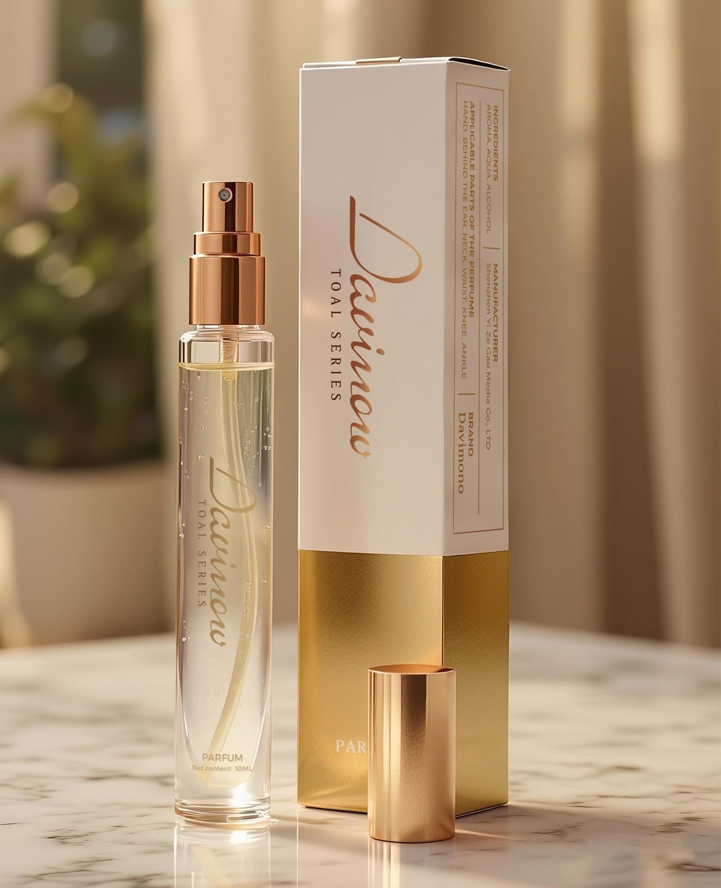 NO.02-Women's perfume, soft and long-lasting fragrance, fresh and floral perfume for women, with notes of vanilla, rose, and orange blossom, feminine travel size, 0.34 oz travel size